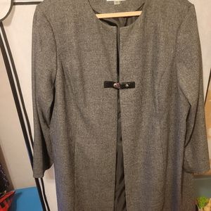 Calvin Klein Womens Buckle-Trim Topper Jacket 